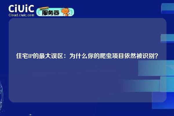 住宅IP的最大误区：为什么你的爬虫项目依然被识别？