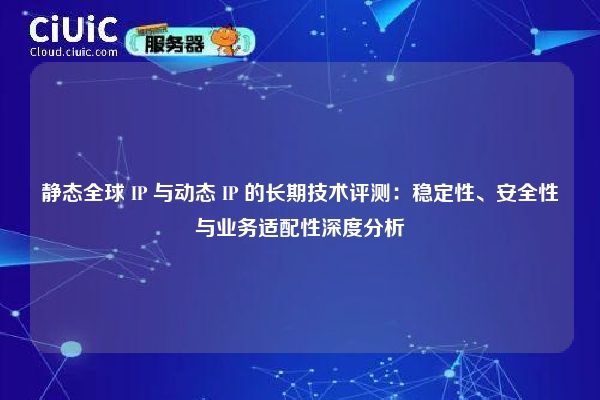 静态全球 IP 与动态 IP 的长期技术评测：稳定性、安全性与业务适配性深度分析