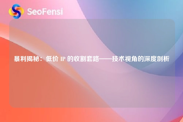 暴利揭秘：低价 IP 的收割套路——技术视角的深度剖析