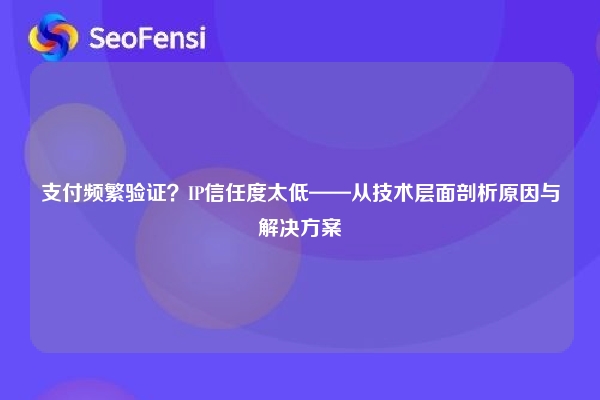 支付频繁验证？IP信任度太低——从技术层面剖析原因与解决方案