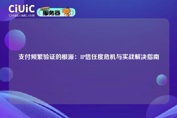 支付频繁验证的根源：IP信任度危机与实战解决指南