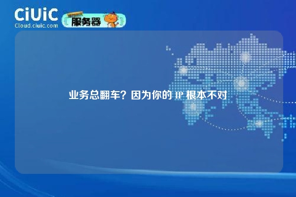 业务总翻车？因为你的 IP 根本不对