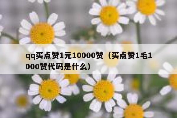 qq买点赞1元10000赞（买点赞1毛1000赞代码是什么）