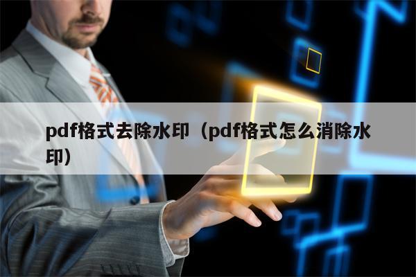 pdf格式去除水印（pdf格式怎么消除水印）