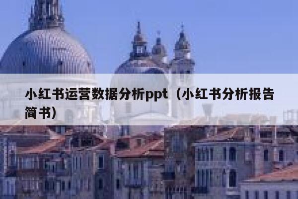 小红书运营数据分析ppt（小红书分析报告简书）