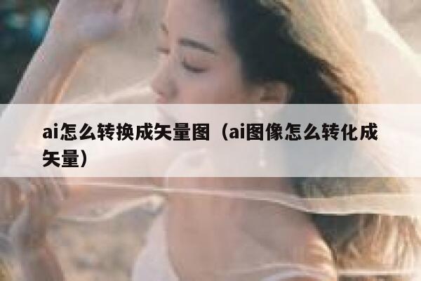 ai怎么转换成矢量图（ai图像怎么转化成矢量）