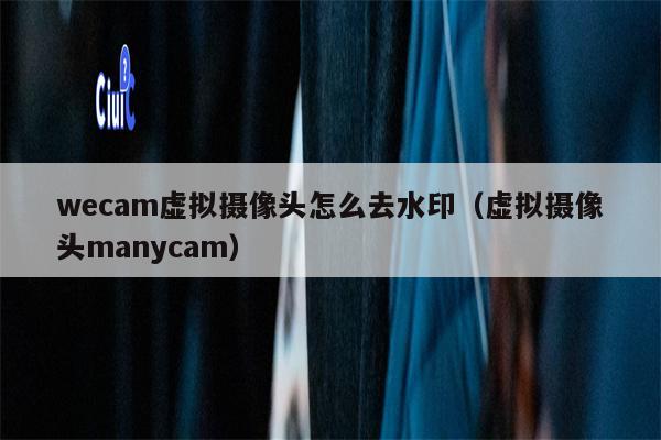 wecam虚拟摄像头怎么去水印（虚拟摄像头manycam）