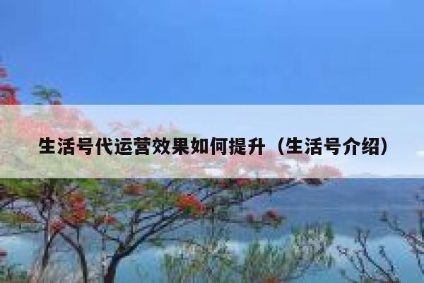 生活号代运营效果如何提升（生活号介绍）