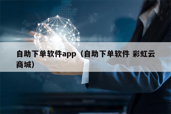 自助下单软件app（自助下单软件 彩虹云商城）